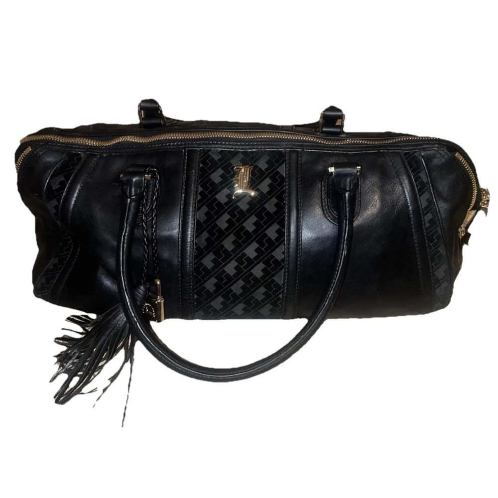 Vintage Gwen Stefani L.A.M.B. Bag Black Velvet Leather Rare 1st Release Large!